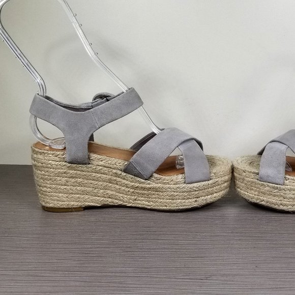 Halogen Emery Blush Platform Espadrille, Gray Suede, Womens Size 6 M - Picture 6 of 10